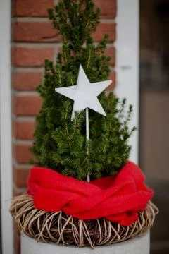 Composition of the Christmas decorations. Stock Photos