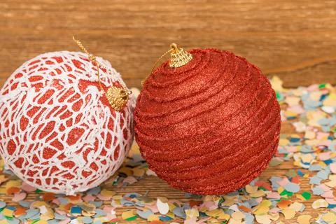 Composition of the christmas decorations. Stock Photos