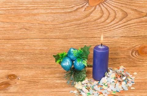 Composition of the christmas decorations. Stock Photos