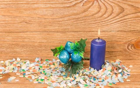 Composition of the christmas decorations. Fotos Stock