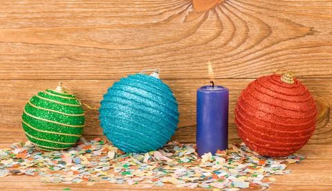 Composition of the christmas decorations. 写真素材