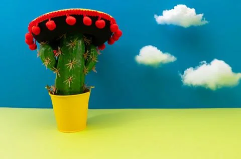 Composition for Cinco de Mayo concept, space for text 스톡 사진