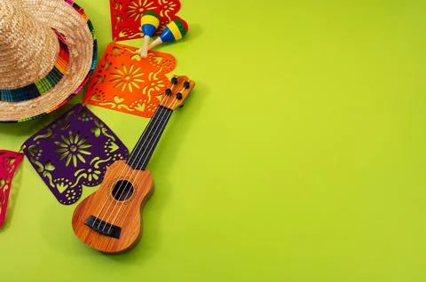 Composition for Cinco de Mayo concept, space for text 스톡 사진