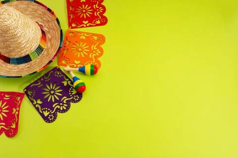 Composition for Cinco de Mayo concept, space for text 스톡 사진