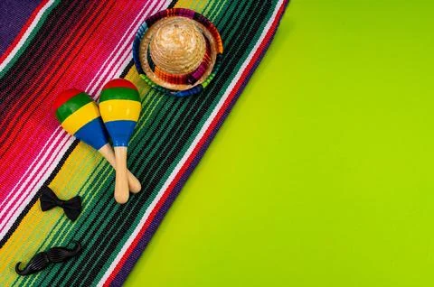 Composition for Cinco de Mayo concept, space for text 스톡 사진