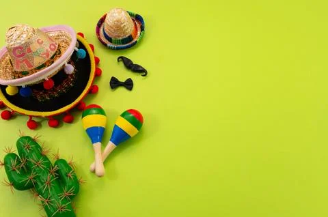 Composition for Cinco de Mayo concept, space for text 写真素材