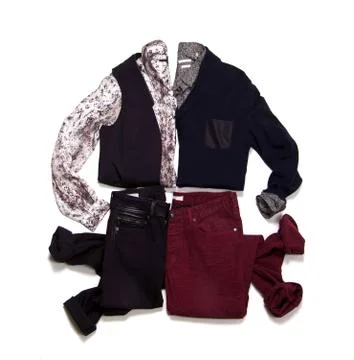 The composition of clothes Stock Photos