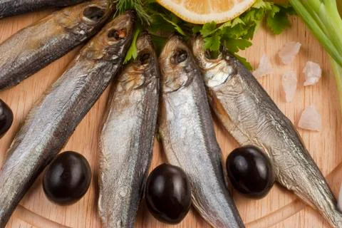 A composition with clupea herring Stock Photos