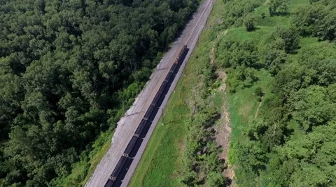 The composition of the coal comes by rail Stock-Footage 67875537