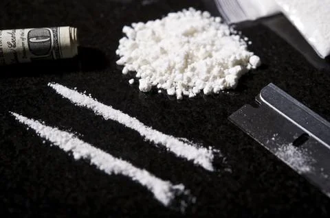 Composition of cocaine Stock Photos