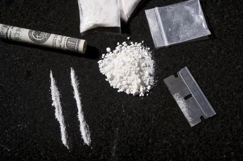 Composition of cocaine Foto stock