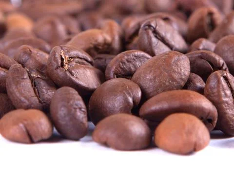 Composition of coffee beans Stock Photos