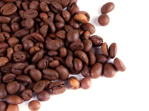 Composition of coffee beans Stock Photos