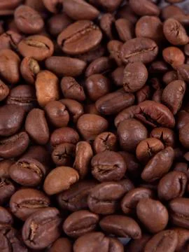 Composition of coffee beans Stock Photos