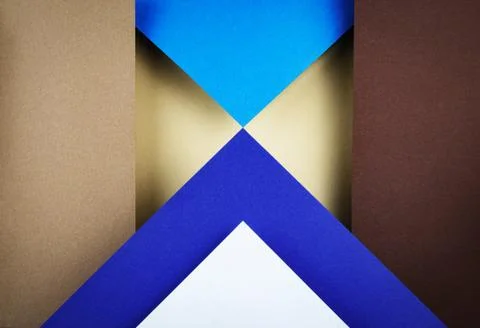 A composition with colored papers to the spike Stock Photos