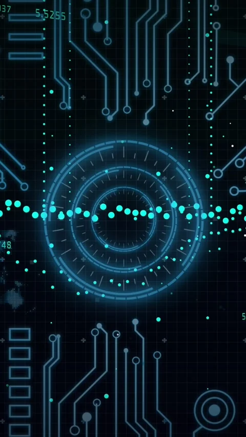 Composition of computer processors and circuit board Stock Footage 342914915