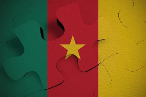 Composition of the concept of crisis and integration of a country Cameroon FL Stock Illustration