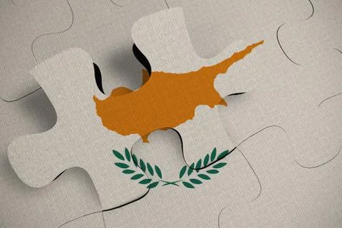 Composition of the concept of crisis and integration of a country Cyprus FLAG Иллюстрация