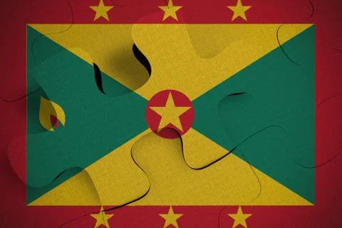 Composition of the concept of crisis and integration of a country Grenada FLA Stock Illustration