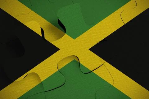 Composition of the concept of crisis and integration of a countryJamaica FLAG Stock Illustration
