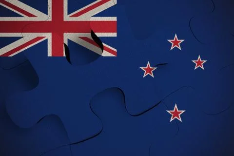 Composition of the concept of crisis and integration of a country New Zealand Stock Illustration