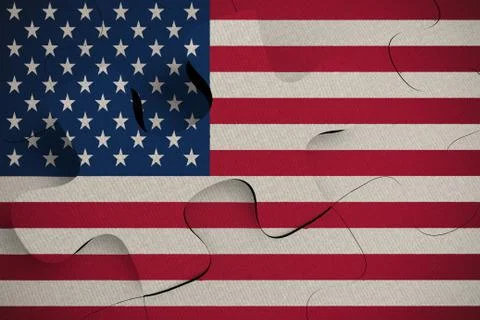 Composition of the concept of crisis and integration of a country United Stat Stock Illustration