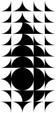 Composition created from semicircles and quarters Stock Illustration