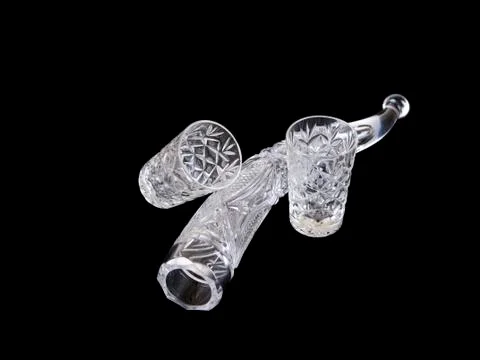 Composition from crystal ware Stock Photos