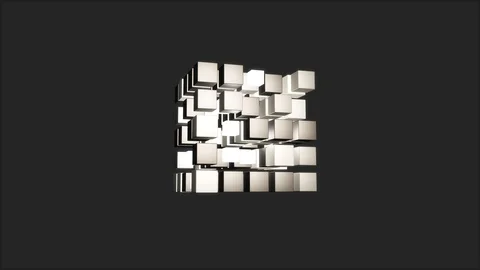 Composition of cubes of different colors and sizes. 스톡 동영상 109538459