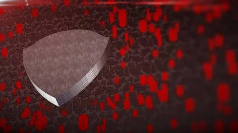 The composition of cybersecurity. Shield with binary code The composition ... Stock Photos