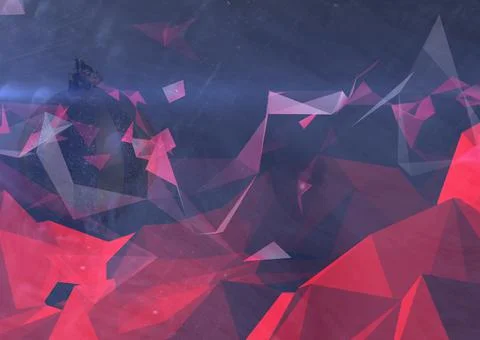 Composition of dark grey and red angular abstract forms Ilustración de archivo