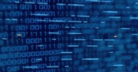 Composition of data processing on black background Ilustração Stock