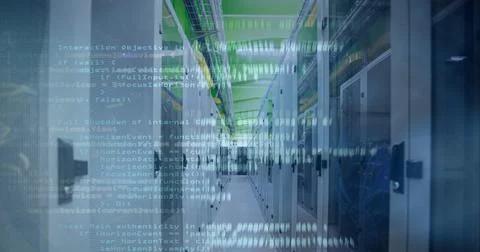 Composition of data processing over computer servers Stock Photos