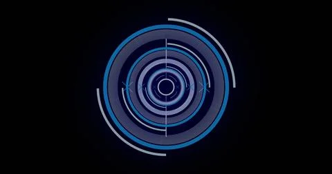 Composition of data processing over scope scanning Illustrazione stock