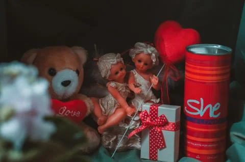 Composition "Declaration of love." Stock Photos