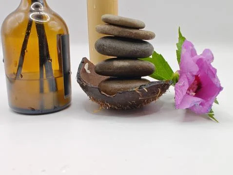 Composition of decorative stones Stock Photos