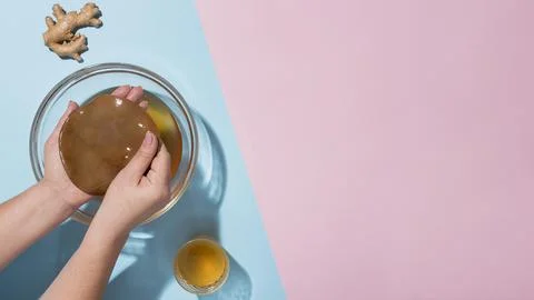 Composition with delicious fermented drinks Stock-Fotos