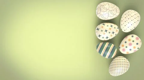 Composition of easter egg 3d image Stock Illustration