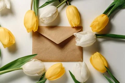 Composition with an envelope Stock Photos