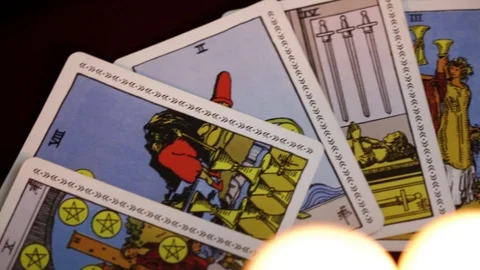 Composition of esoteric objects. Occult, esoteric, divination concept close up. Video stock 108017346