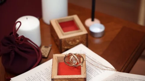 Composition of esoteric objects used for healing, meditation and purifying. Stock-Footage 108008426