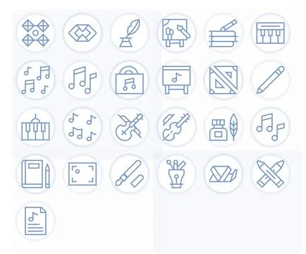 Composition Exclusive Vector Set featuring 25 Regular Line Pixel Optimized .. Illustrazione stock