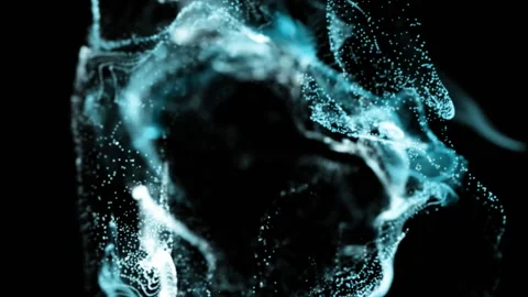 Composition of exploding human bust head and blue binary coding Stock Footage 312489027