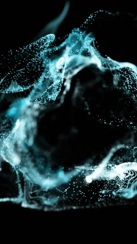 Composition of exploding human bust head and blue binary coding Stock Footage 321039491