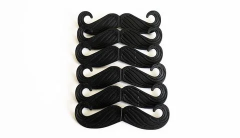 Composition of fake mustache. Foto stock
