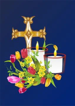 Composition of the feast of the dead Stock Illustration