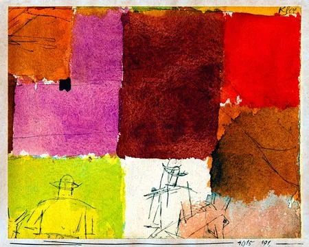 Composition with Figures  by Paul Klee. Illustrazione stock