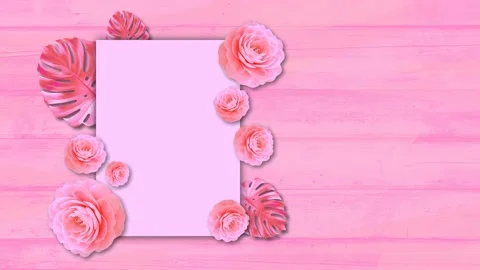 Composition of flowers and leaves. Stock Footage 135655580