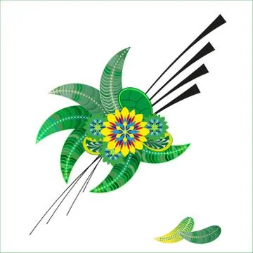 Composition from flowers Stock Illustration