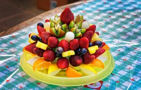 Composition of fresh fruit Stock Photos